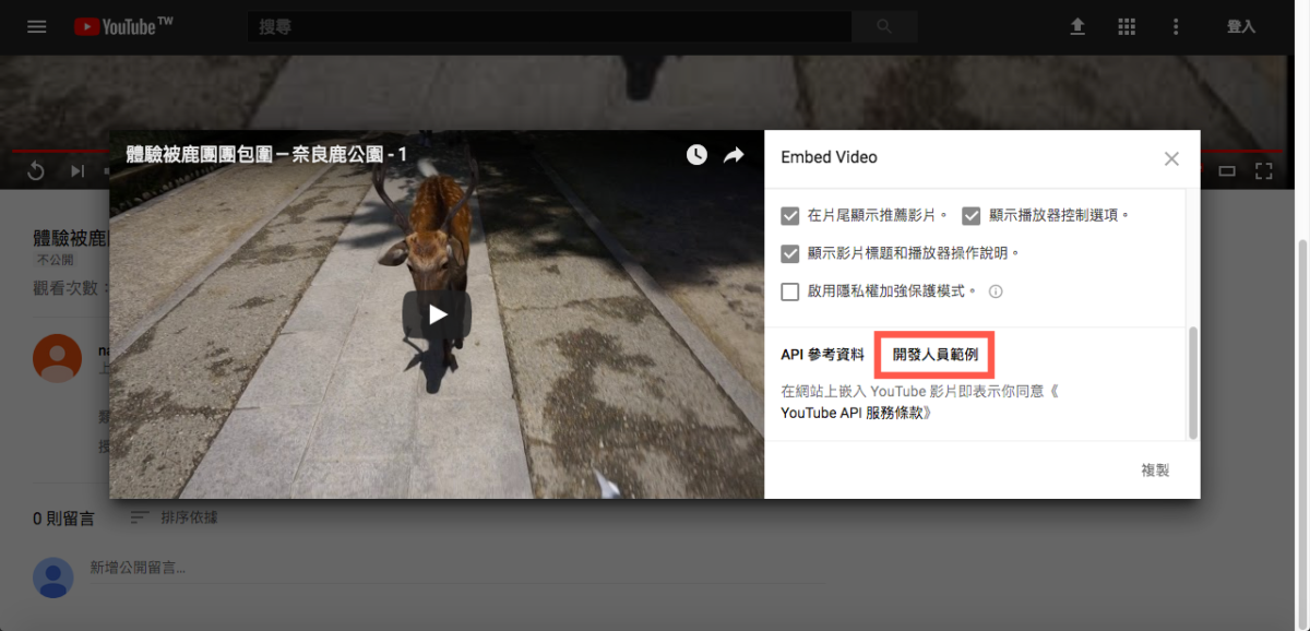 Youtube影片內嵌至 Blog 與網站方法教學 圖片5