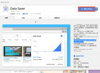【Chrome 擴充】Data Saver 節省網路使用量擴充外掛 圖片1