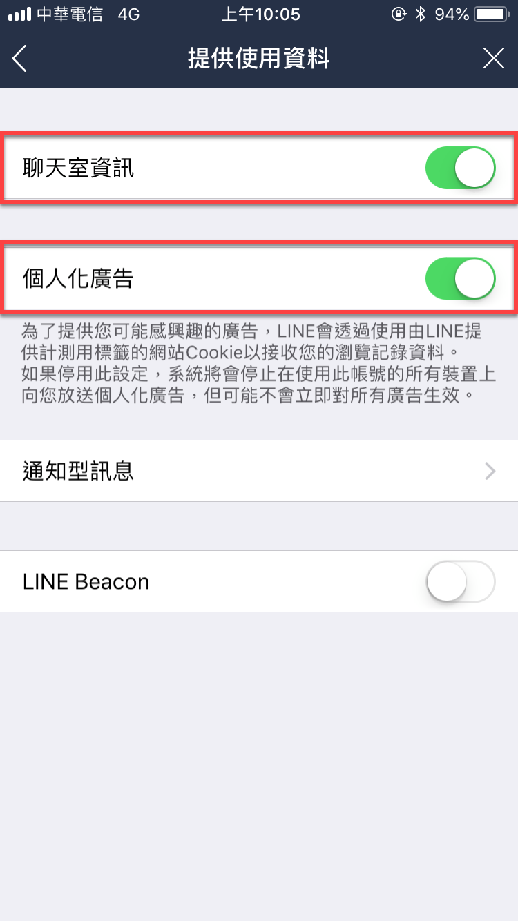 Line 隱私權政策