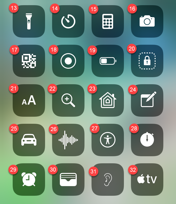 iPhone 控制中心