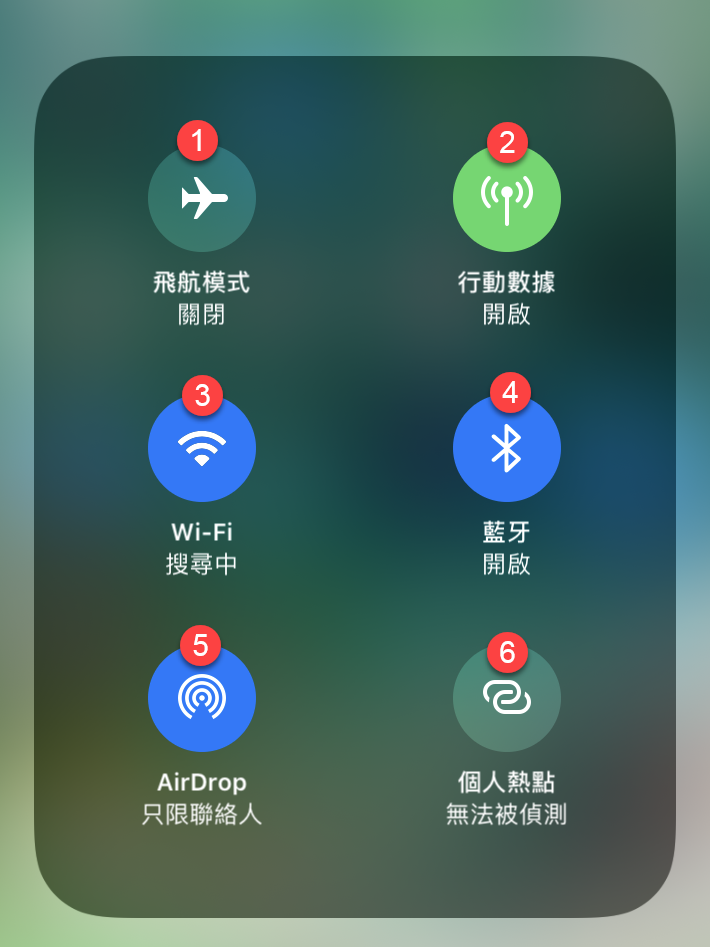 iPhone 控制中心