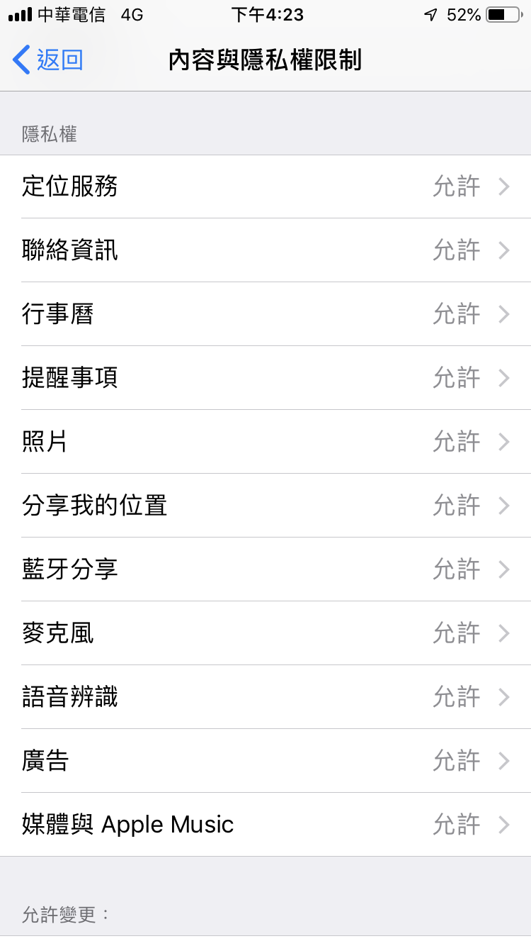 iPhone 螢幕使用時間