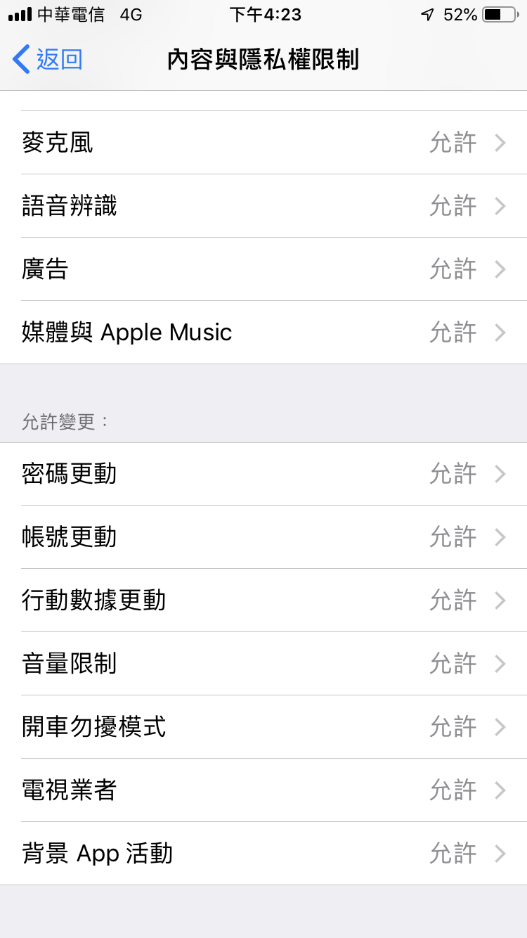 iPhone 螢幕使用時間