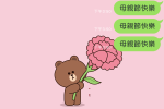 Line 慶祝母親節 推出熊大送出康乃馨特效 圖片1