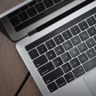 black and silver laptop computer