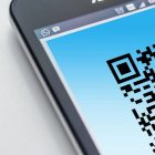 barcode cellphone close up coded