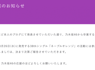 乃木坂46成員中村麗乃宣布畢業 圖片1
