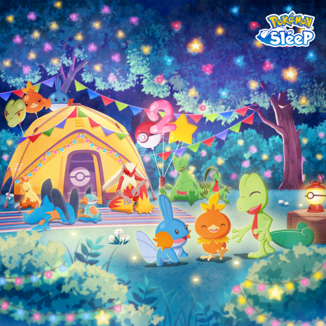 《Pokémon Sleep》2週年紀念活動!豐緣御三家木守宮、火稚雞、水躍魚登場